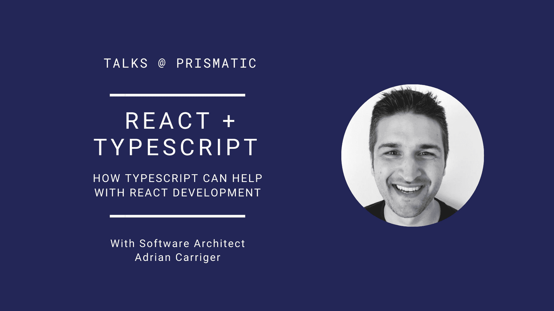 react typescript adrian carriger talk hero