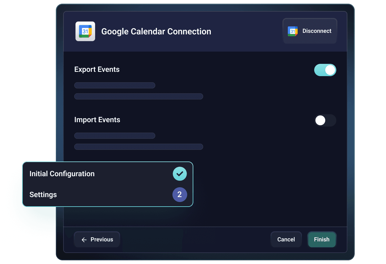 Google Calendar Connection example
