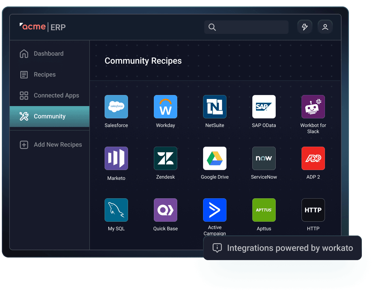 Community recipes screenshot