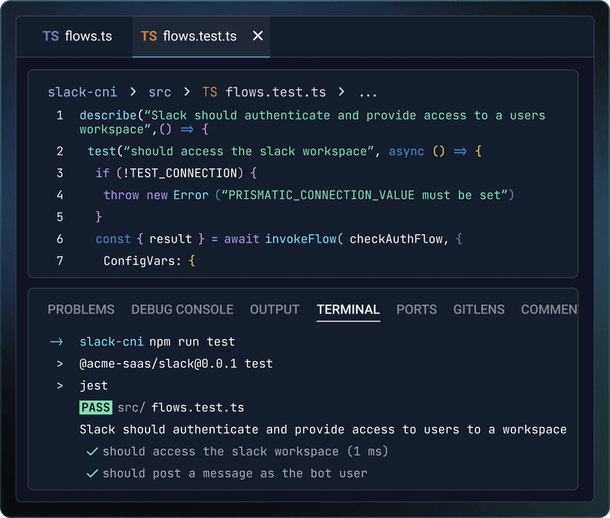 SDK code window