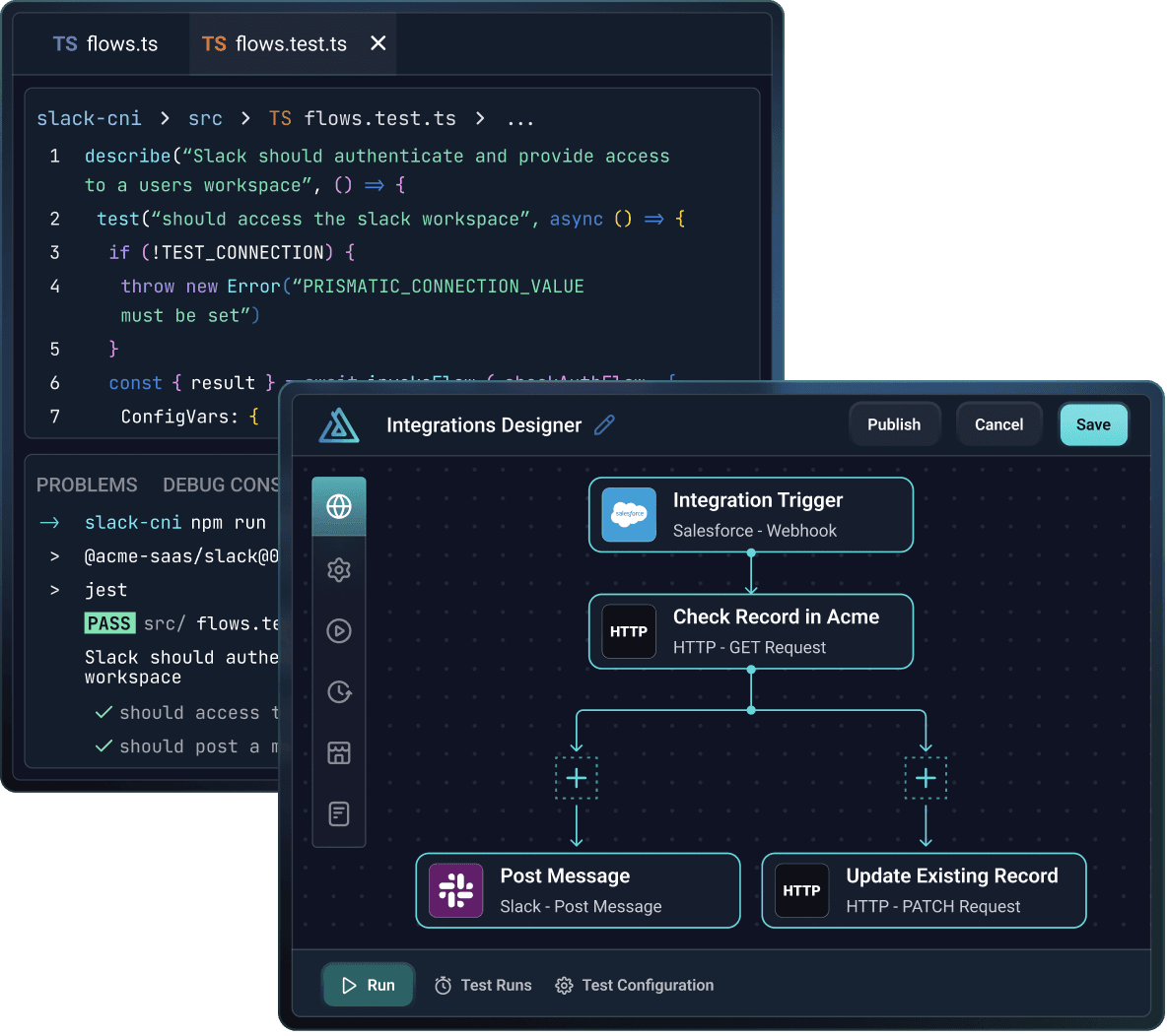 Low code or full code design builder
