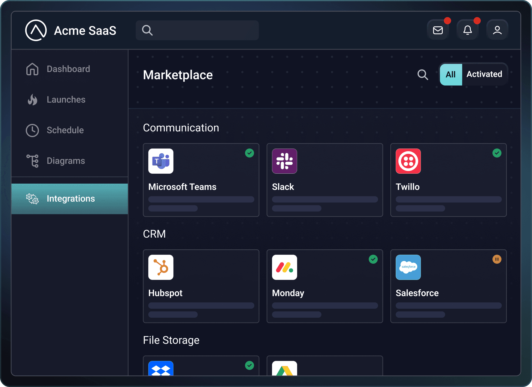 Integration marketplace Integration marketplace