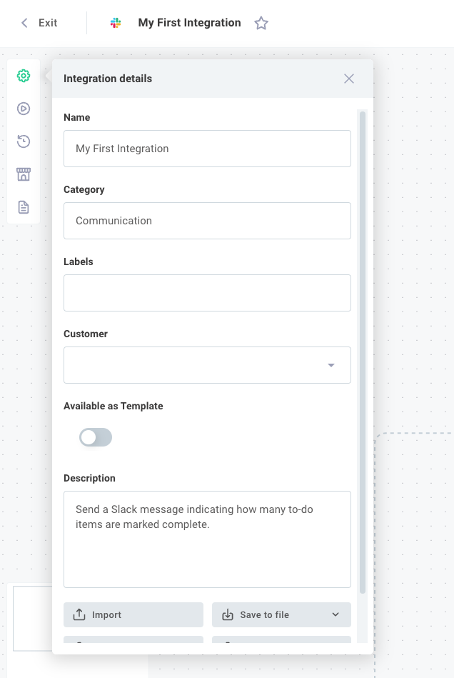 Add category to integration in Prismatic app(maxWidth: 500px)