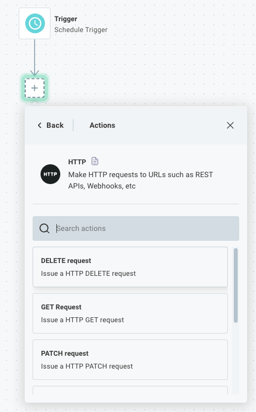 Add an HTTP GET step(maxWidth: 450px)