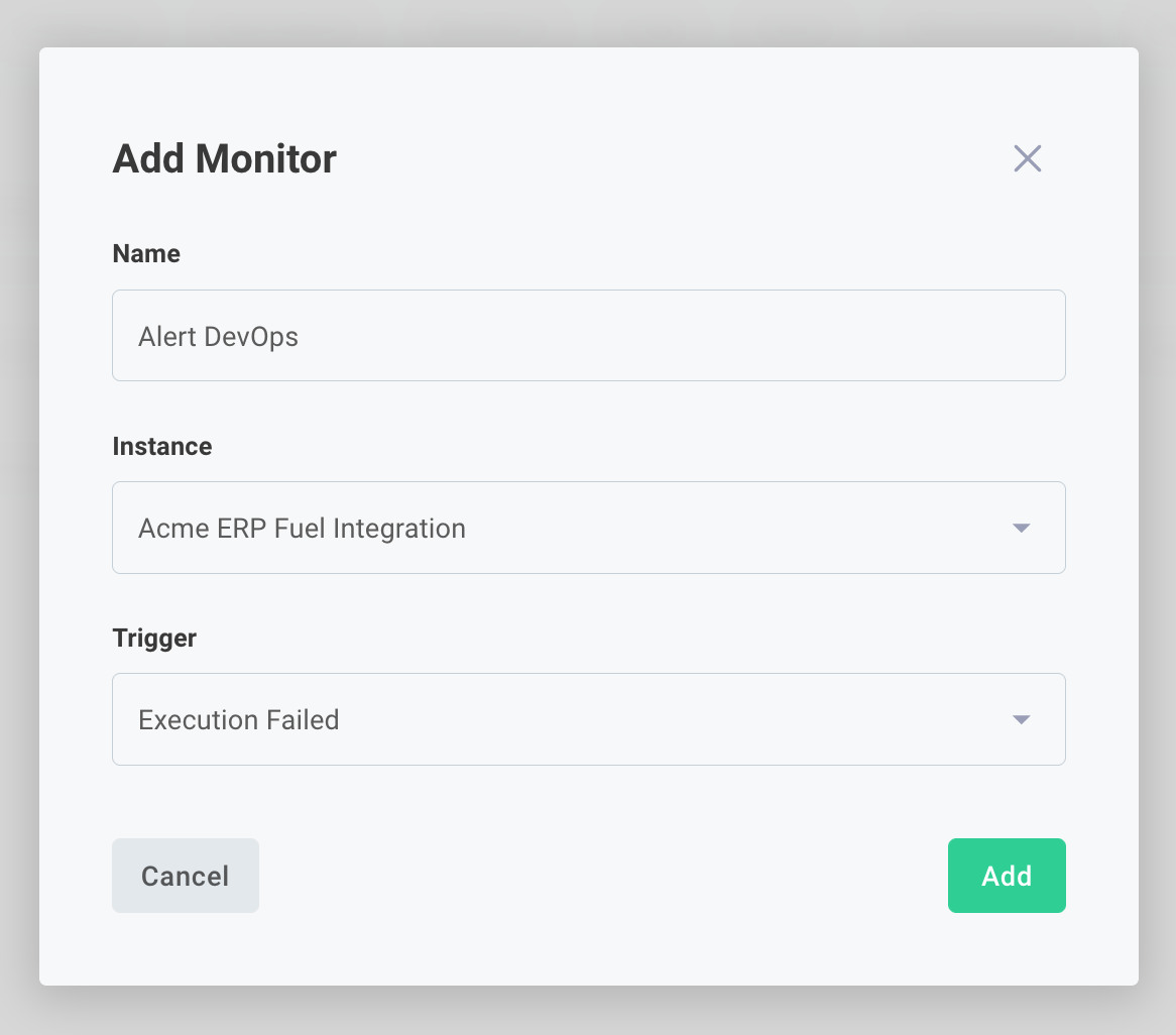 Create alert monitor in Prismatic app(maxWidth: 500px)