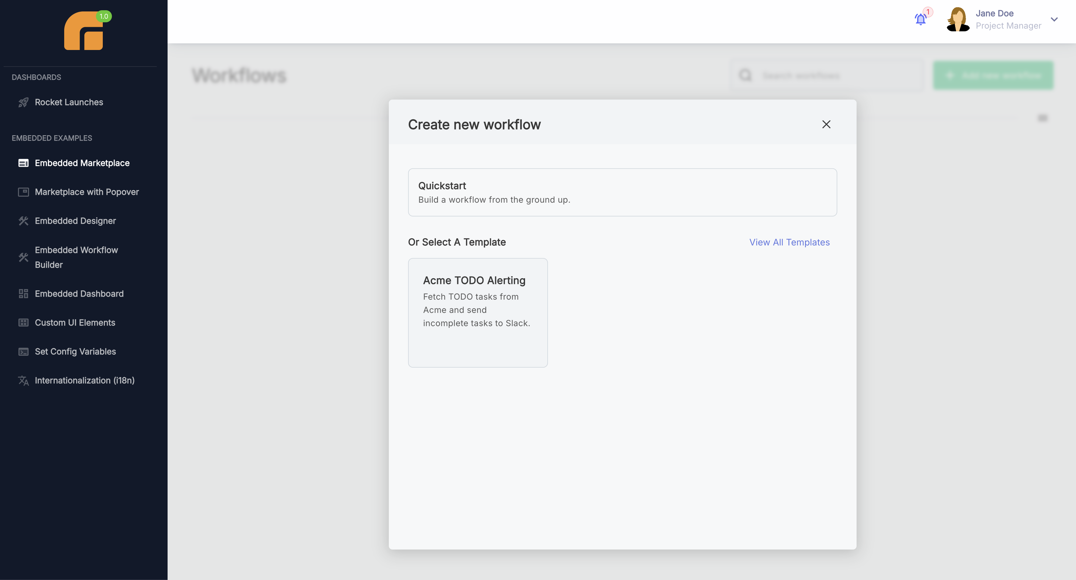 Customer new workflow