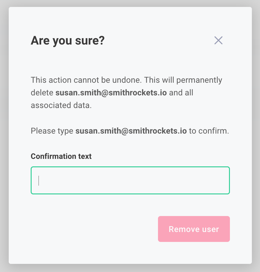 Delete customer user in Prismatic app(maxWidth: 450px)