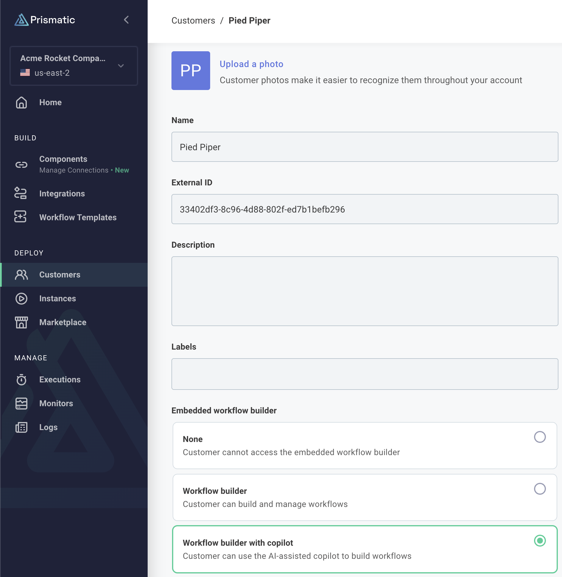 Enable AI copilot for a customer 