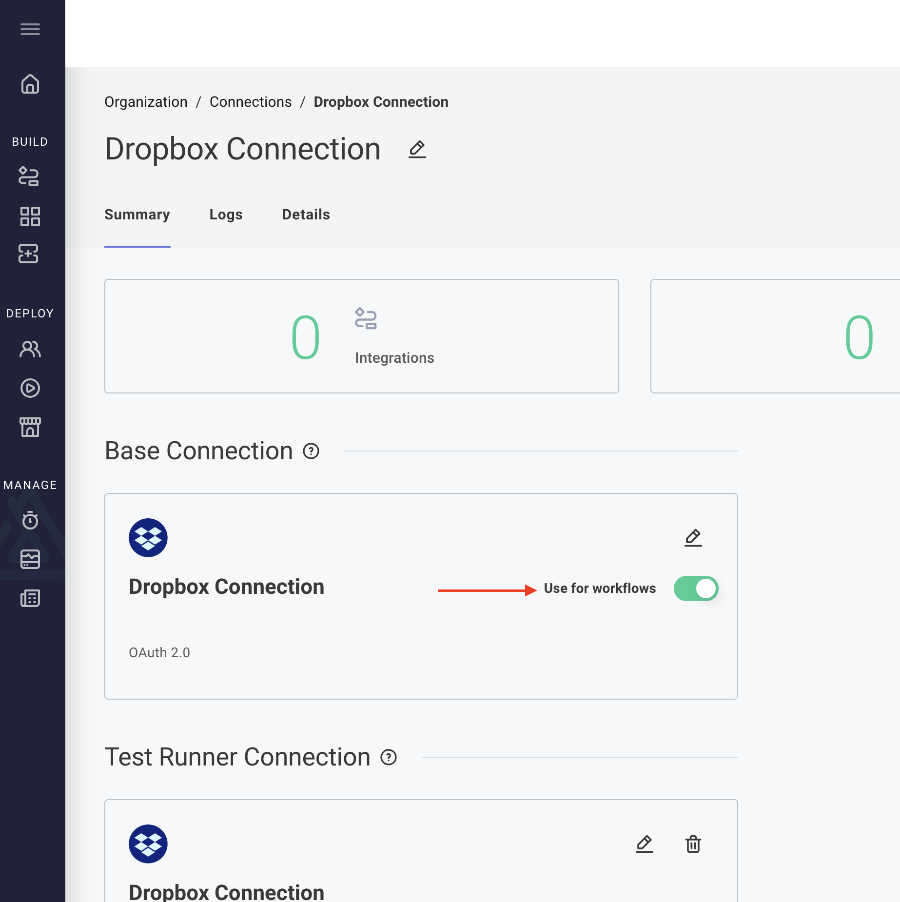 Create a new customer-activated connection, step 2(maxWidth: 500px)