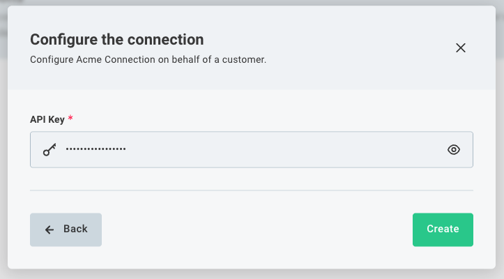 Fill in a new customer