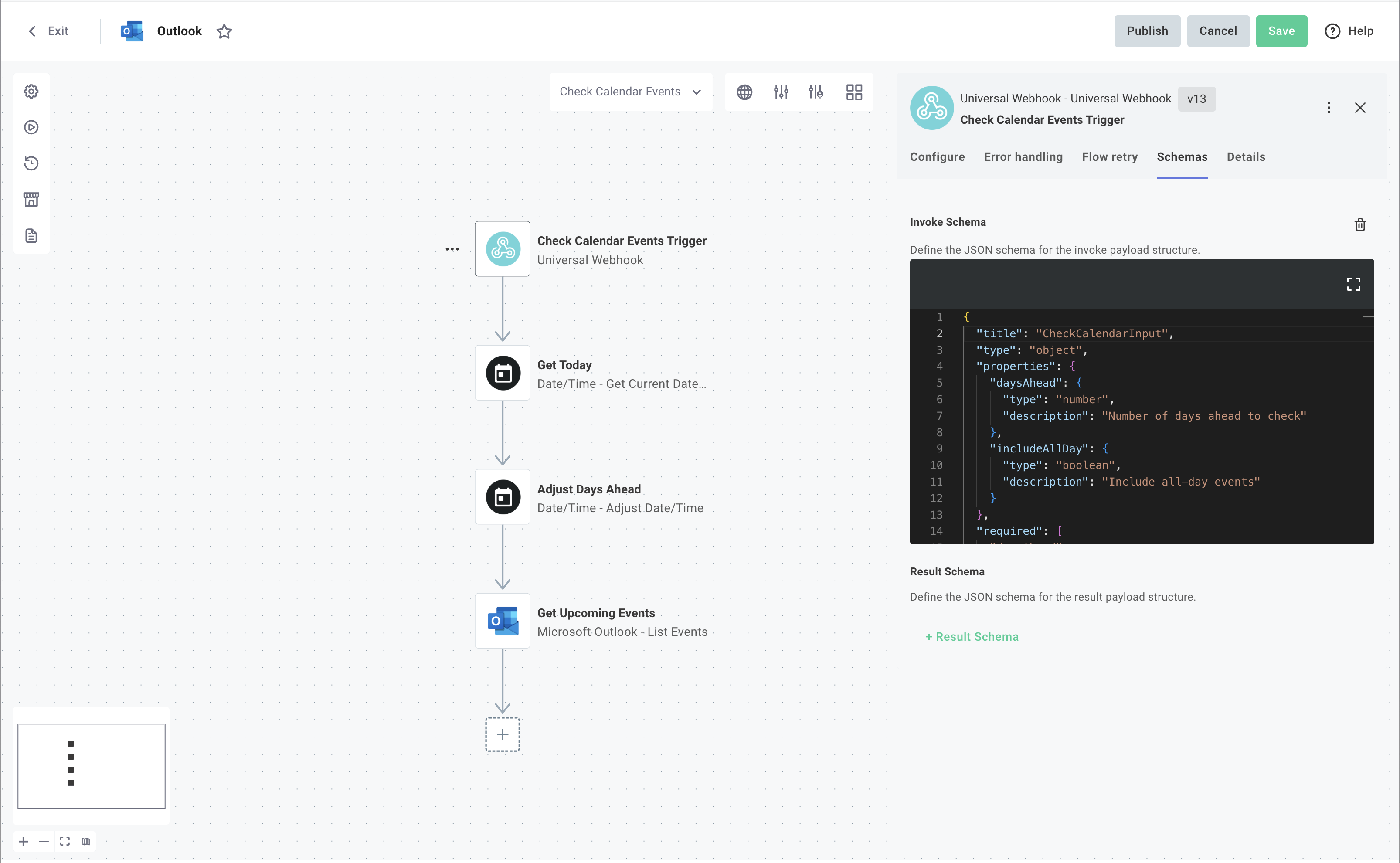 Check Email Invoke Schema Example