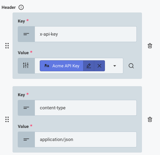 Key Value List Collection in Prismatic app(maxWidth: 600px)