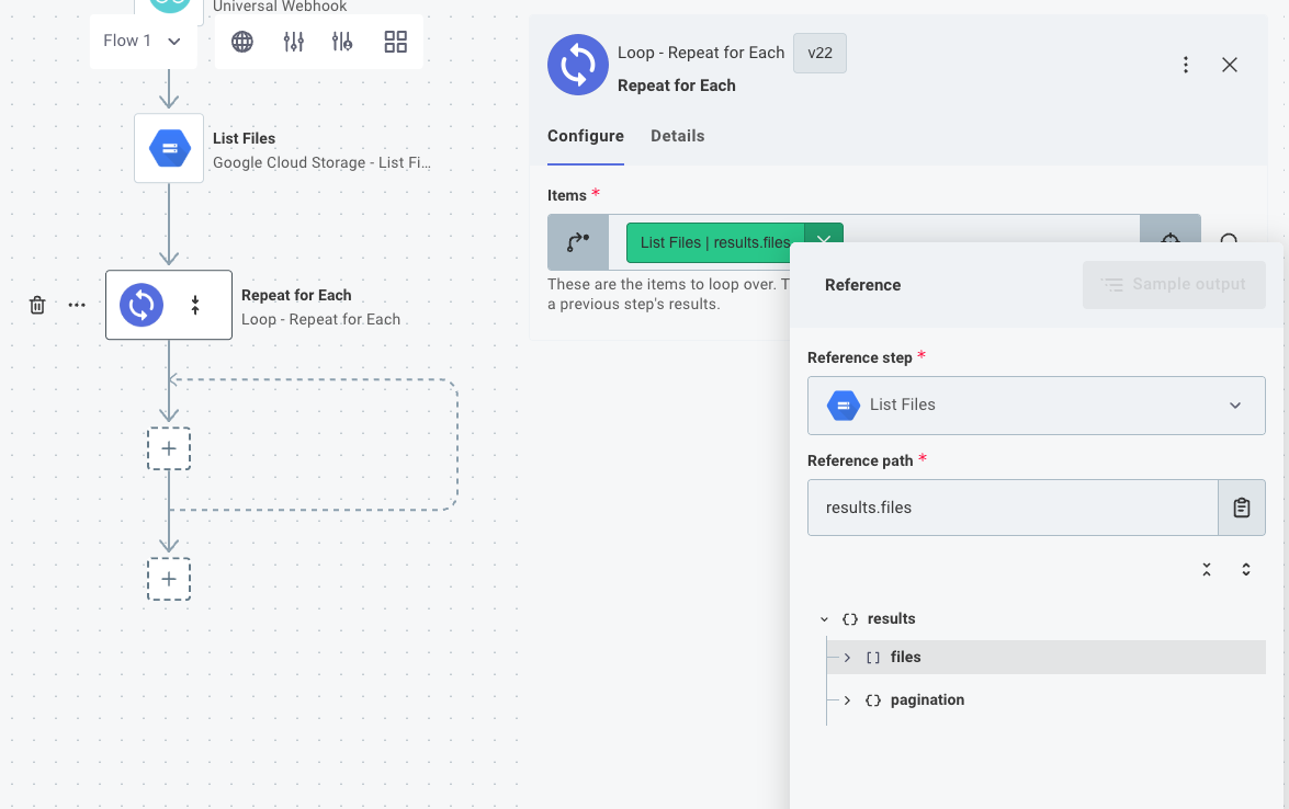 Repeat for each in Prismatic integration designer(maxWidth: 800px)