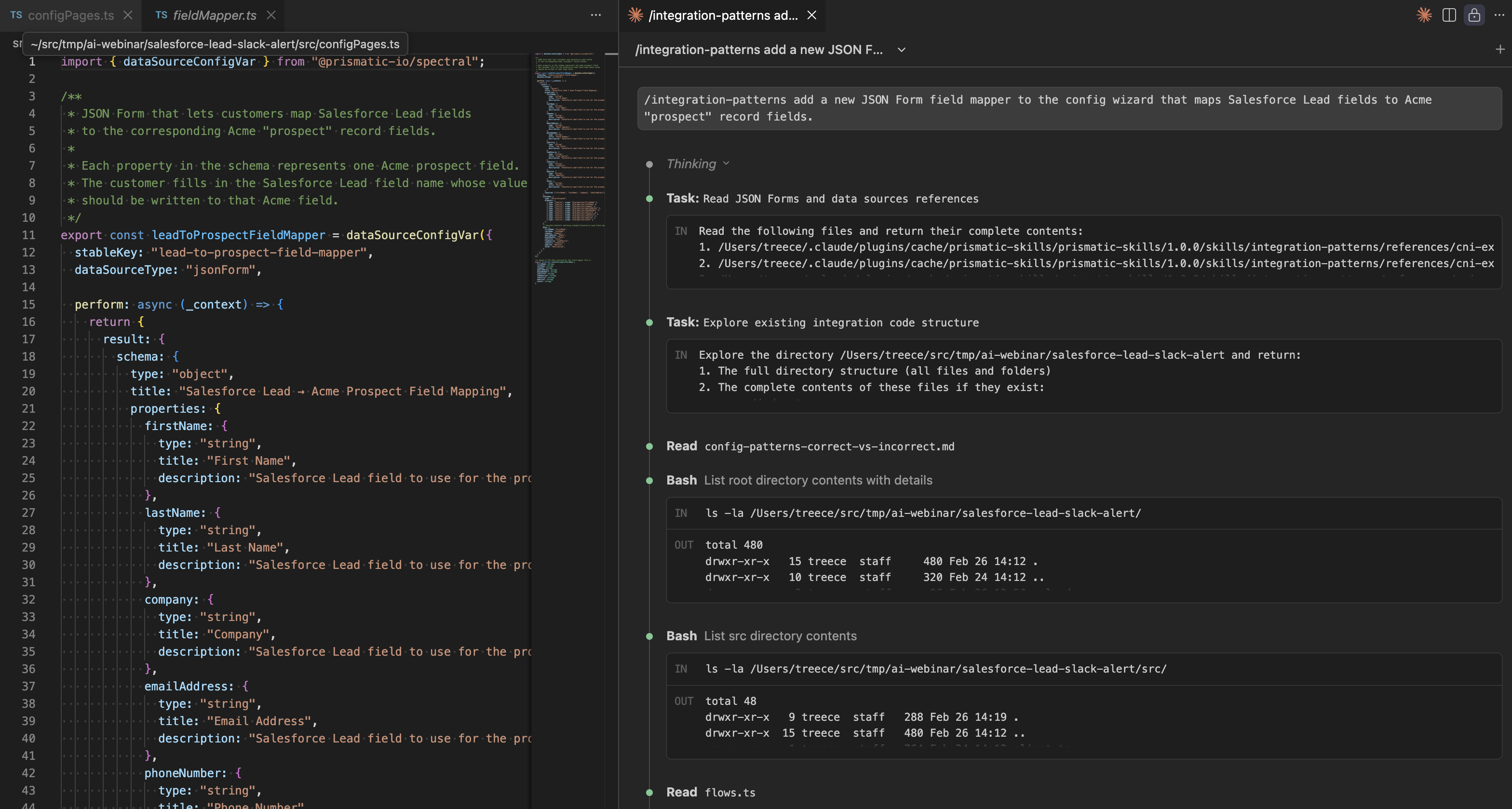 Prismatic Skills example