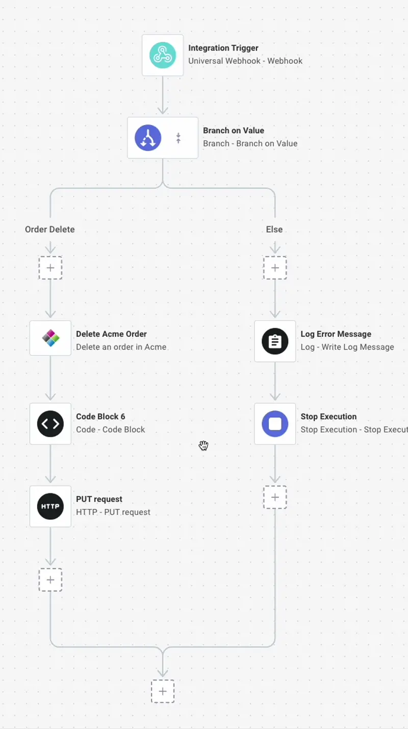 Reorder flow steps in Prismatic app(maxWidth: 450px)