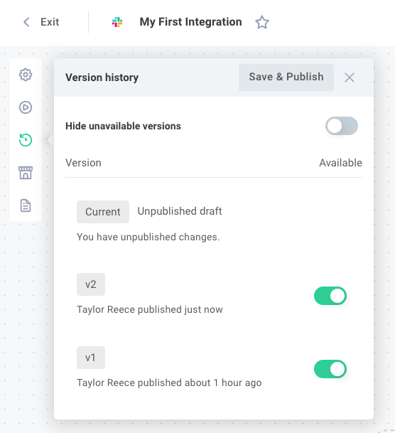 Republish integration in Prismatic app(maxWidth: 480px)
