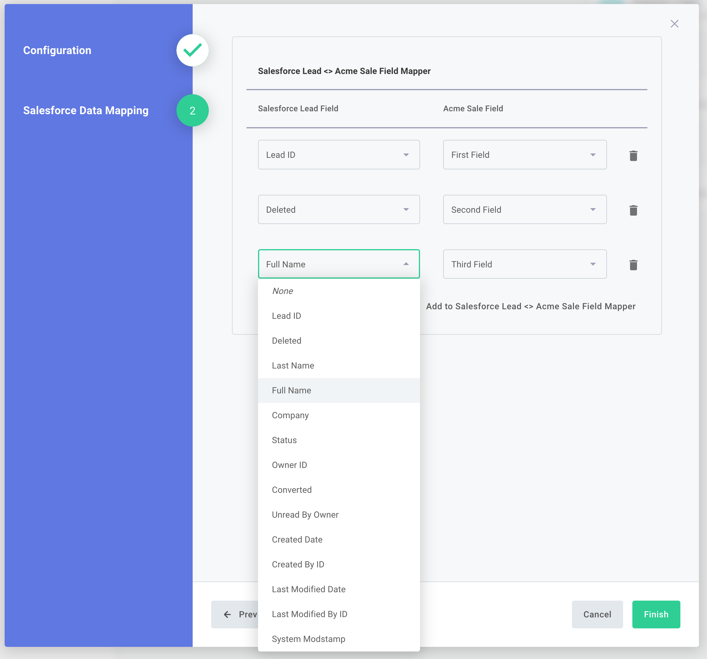 AI-enhanced Salesforce field mapper