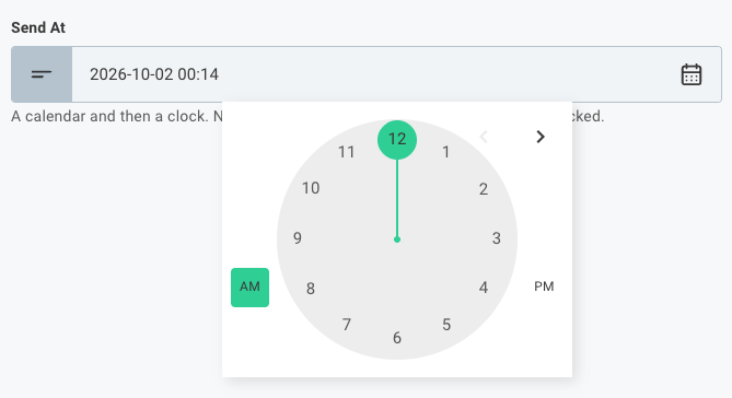 Timestamp input in Prismatic app