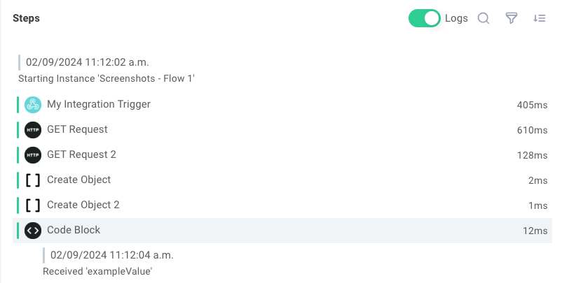 Test runner step results in Prismatic app(maxWidth: 550px)