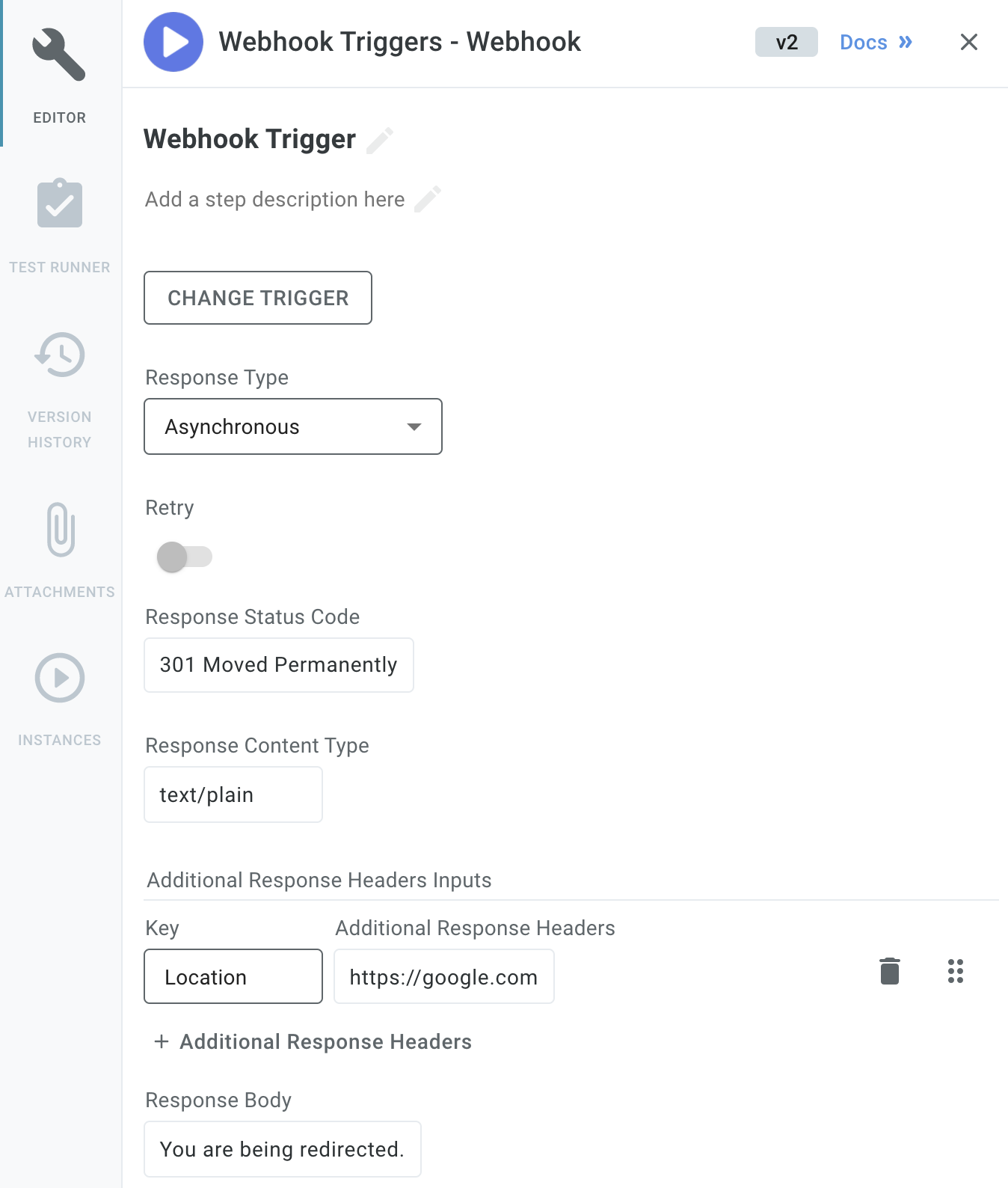 Configure webhook trigger in Prismatic app(maxWidth: 500px)