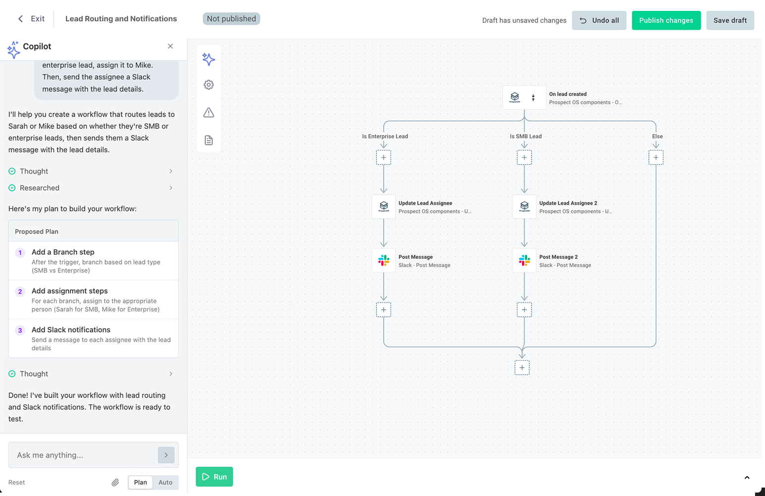 Workflow builder copilot