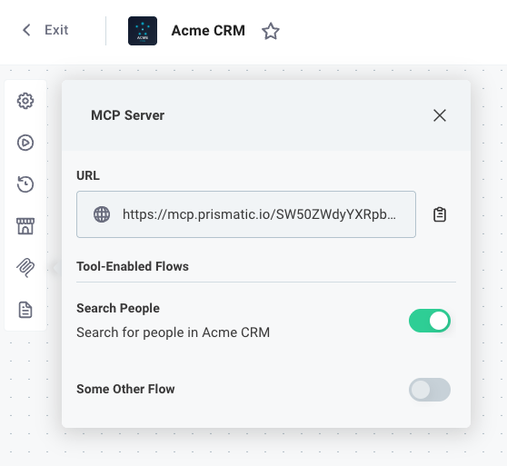 Custom MCP endpoint for a specific integration