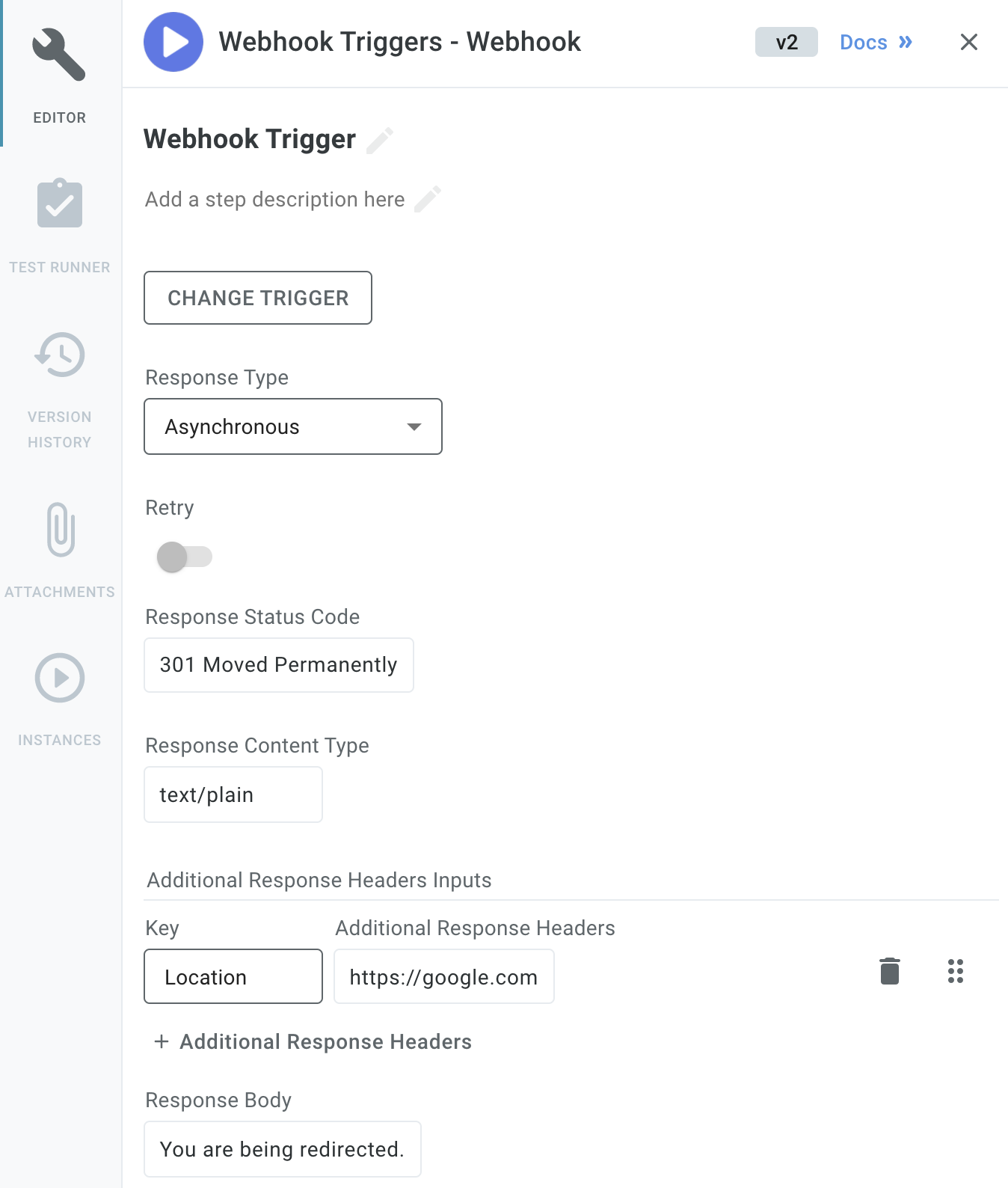 Configure webhook trigger in Prismatic app