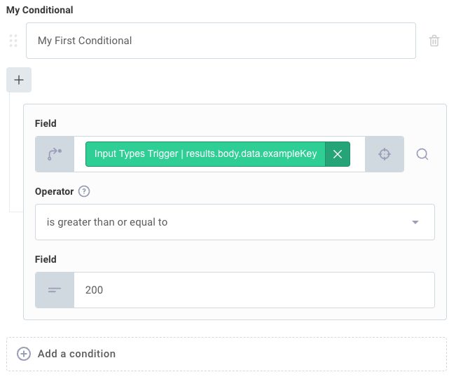 Conditional input in Prismatic app