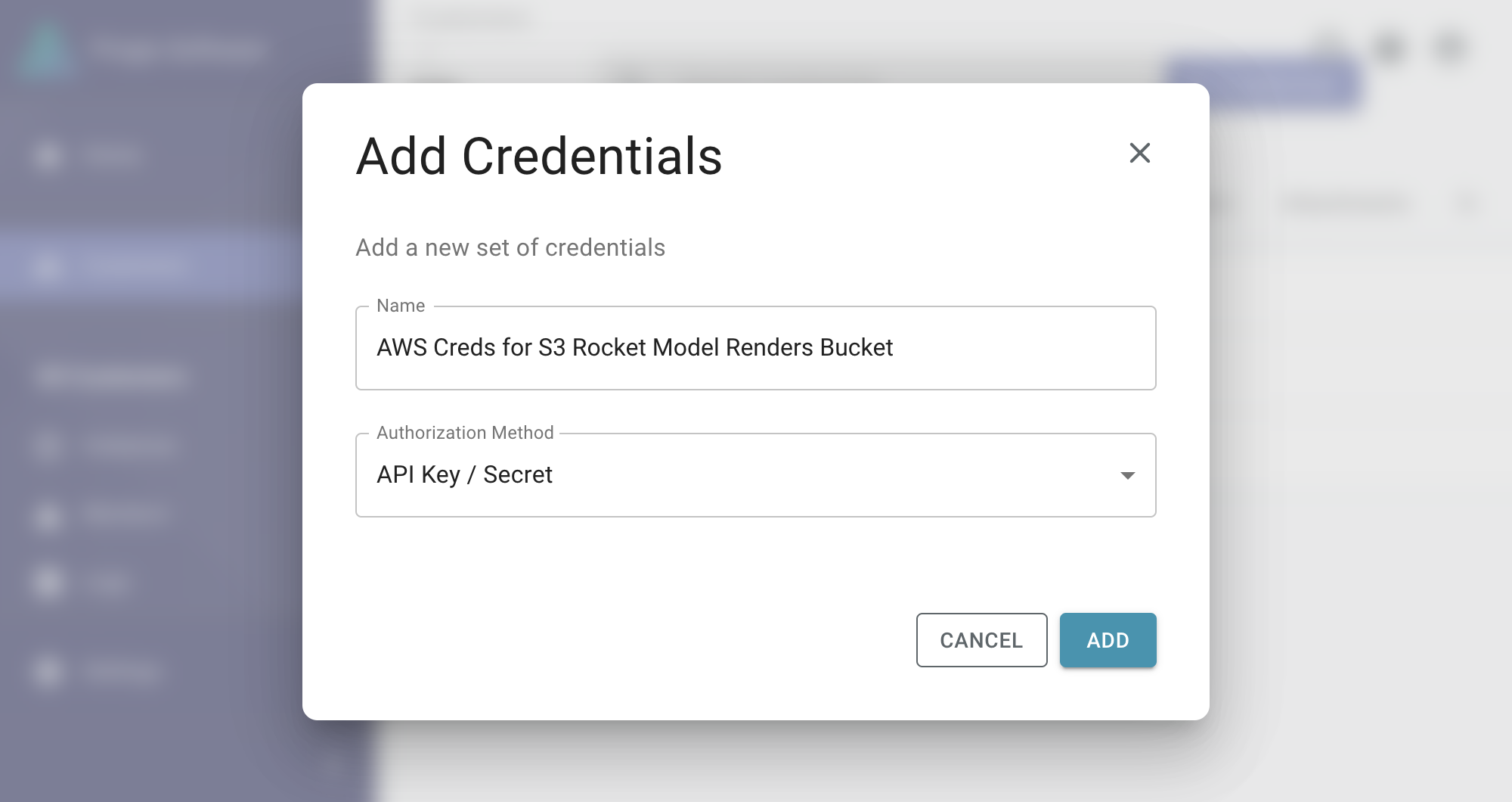 Add credentials for customer in Prismatic app