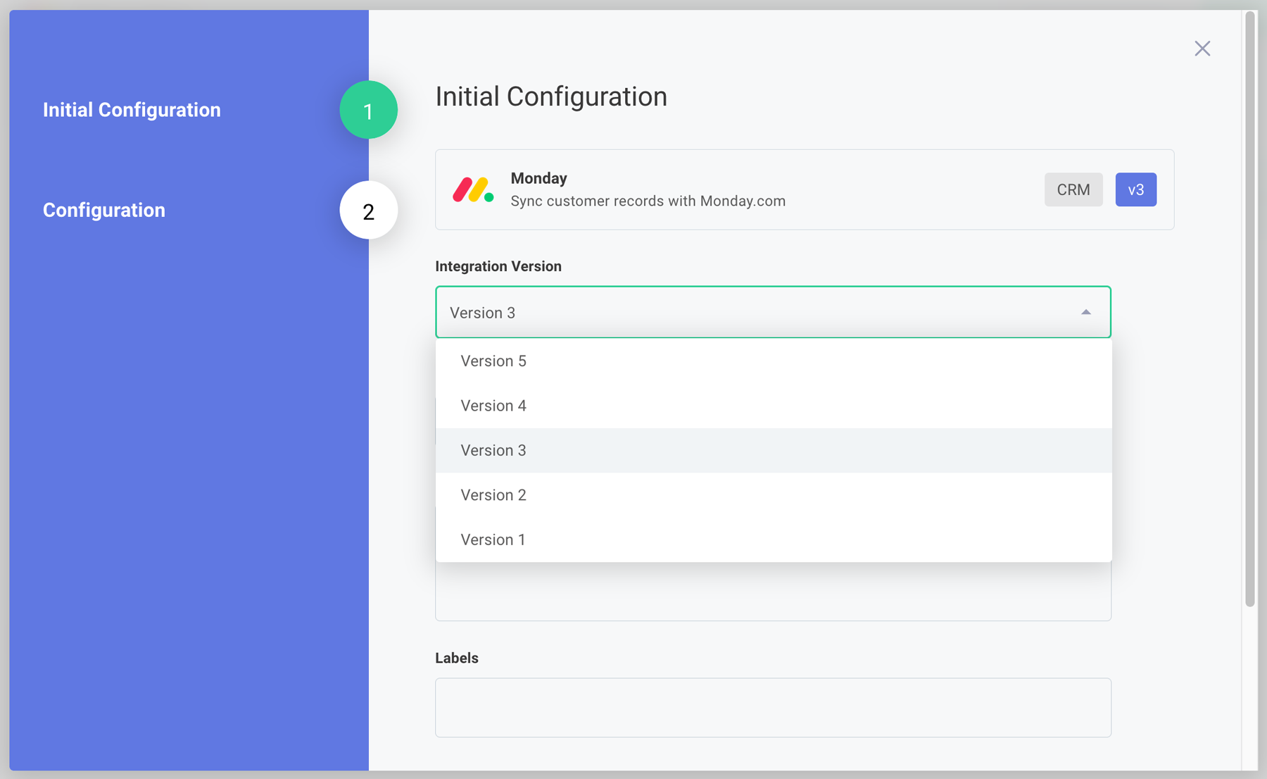 Set instance version in Prismatic app