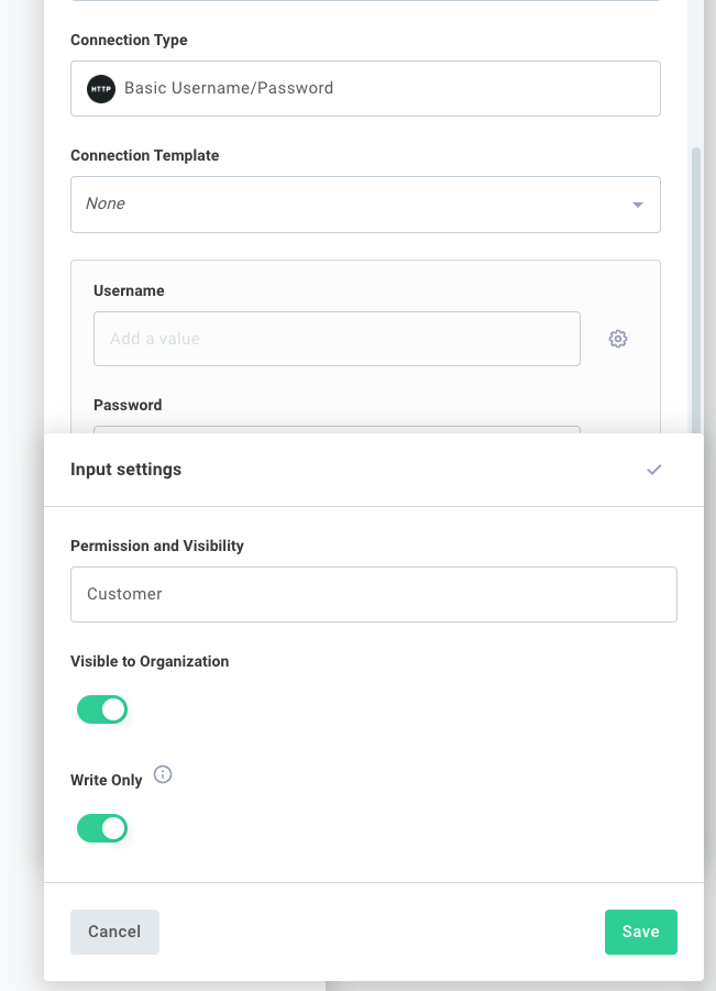 Enable write-only on an input value