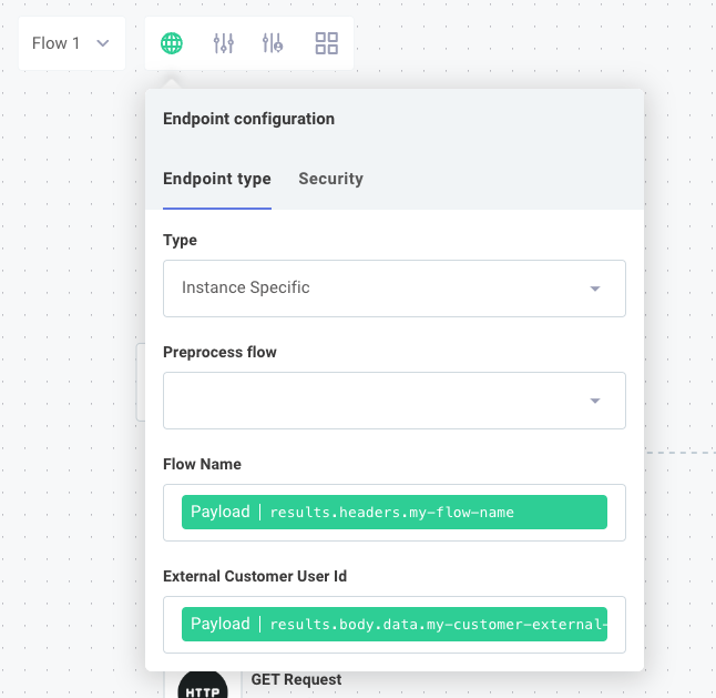 Instance specific endpoint configurations