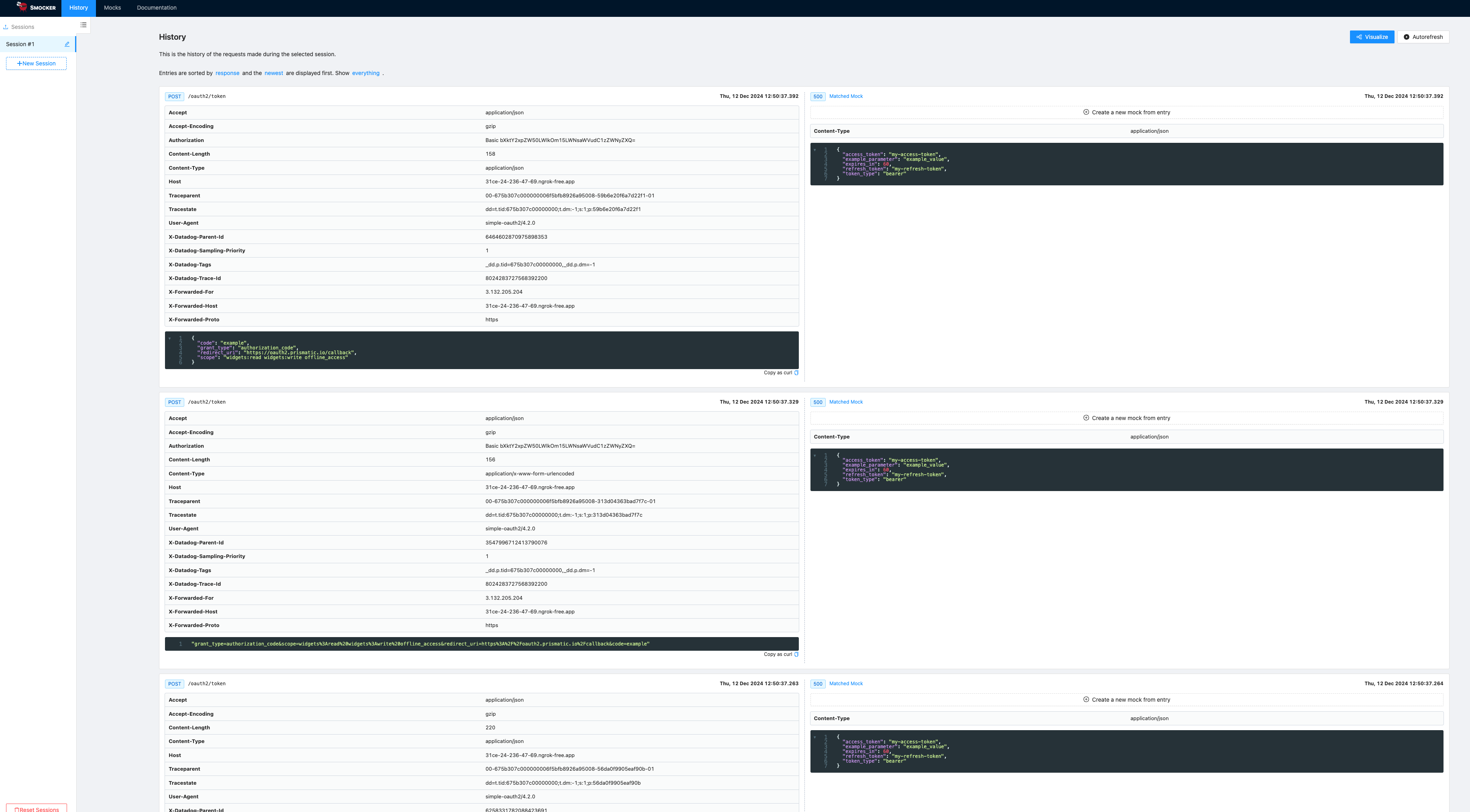 Mocking OAuth 2.0 token endpoint with Smocker