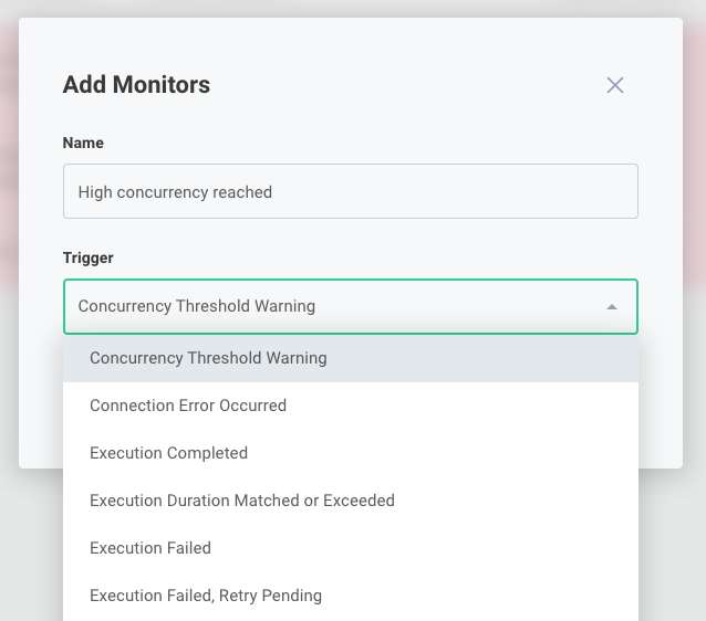 Concurrent execution alert monitor