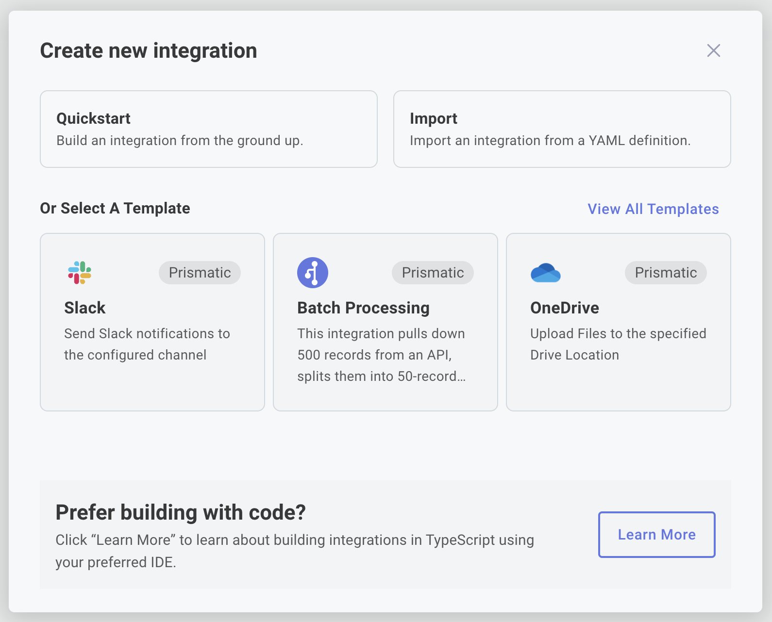 Configure a new integration