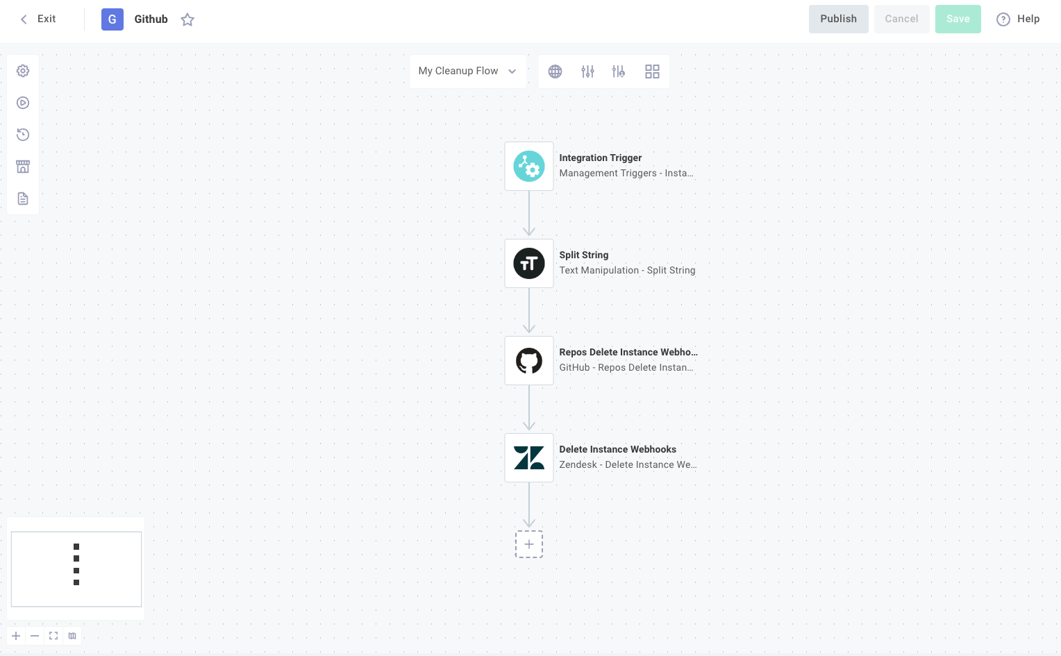 Advanced integration instance remove flow to remove webhooks