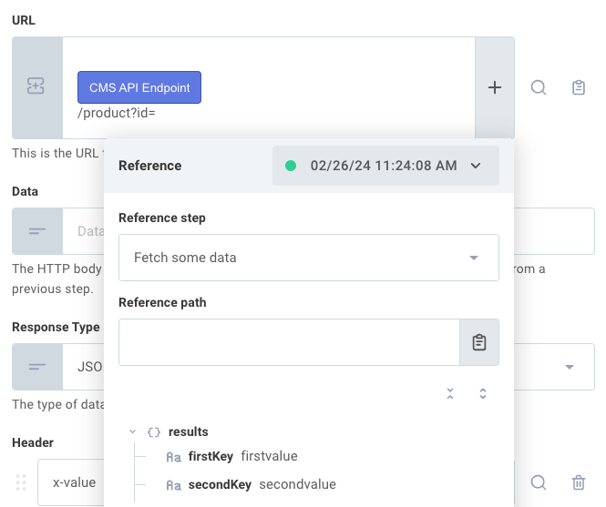 Template inputs in Prismatic app