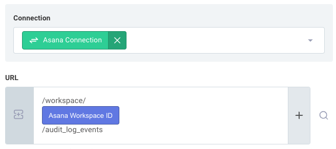 Raw request URL input with config variable template