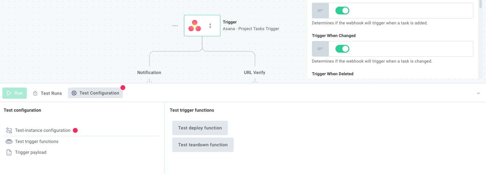 Test deploy and delete events in Prismatic app