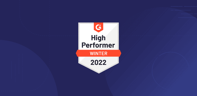G2 High Performer badge, winter 2022