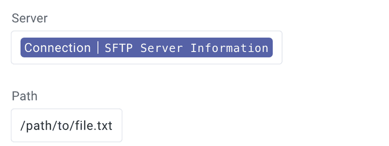 sftp connections setup